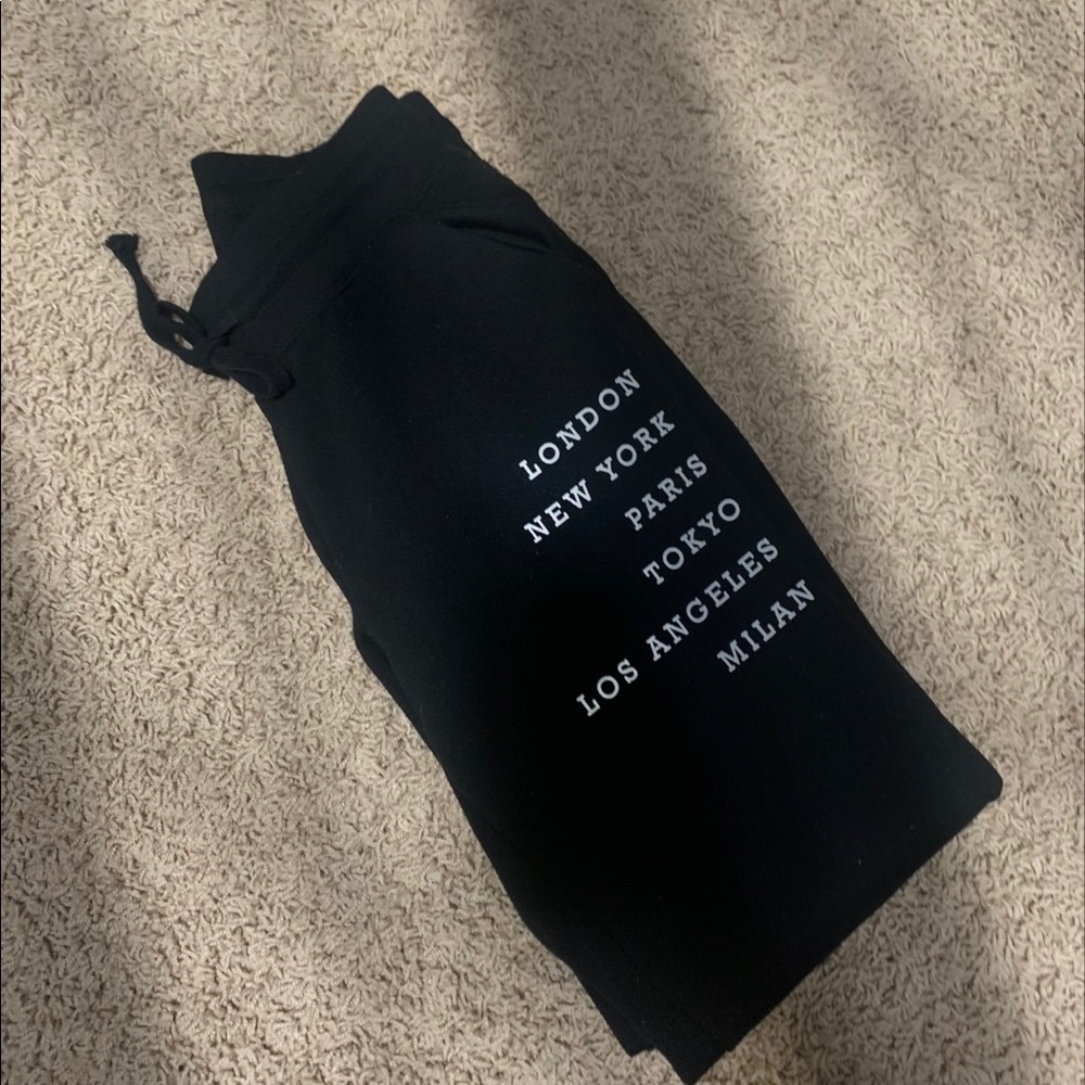 Black Sweatpants with Lettering